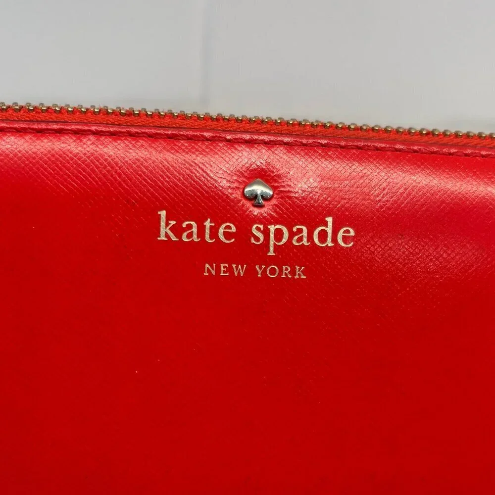Kate Spade Zip-Around Continental Wallet - Coral/Orange